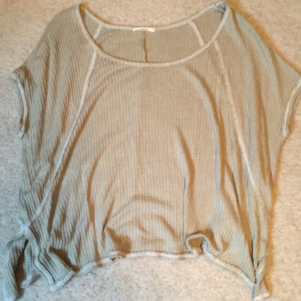 Easel Short Sleeved Waffle Knit Tee